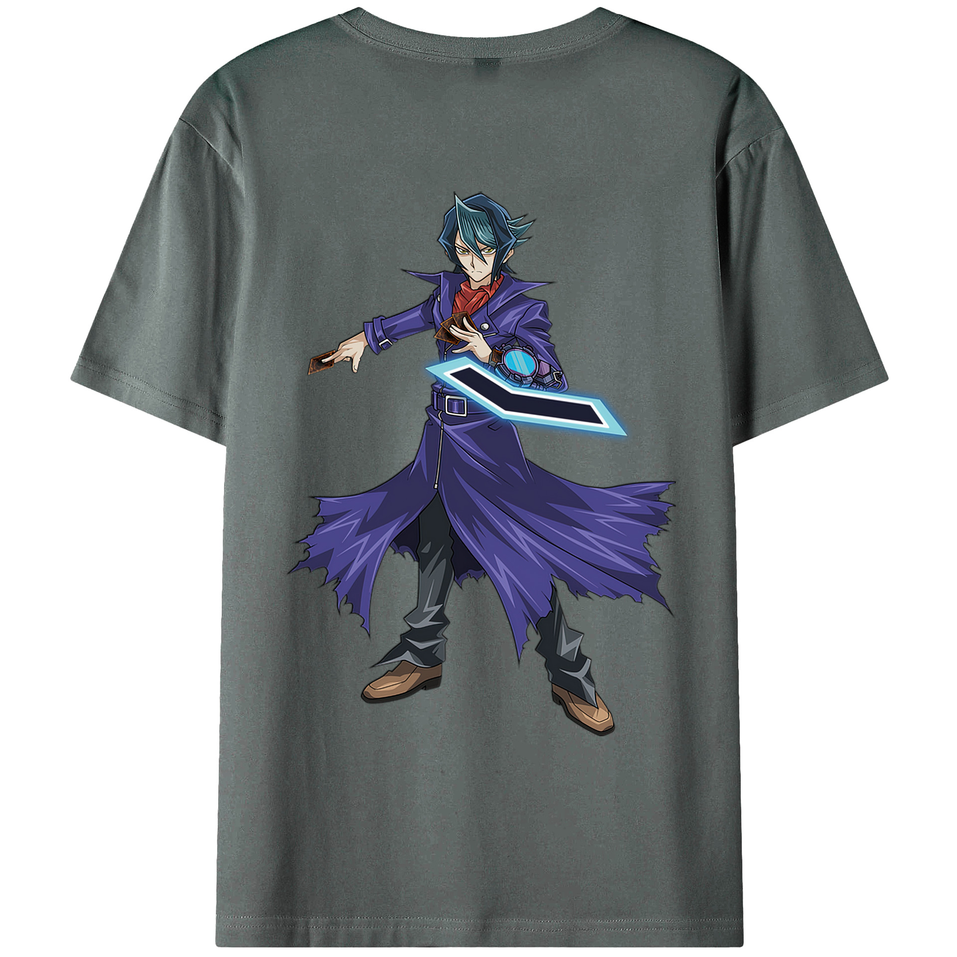 （画像用） 遊☆戯☆王 Yu-Gi-Oh! 綿100％ メンズ半袖Tシャツ（バックプリント） 通気性